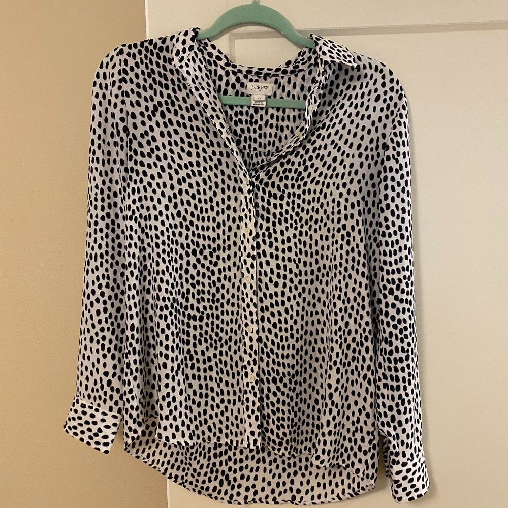 J. Crew Spotted - White-Blue-Navy